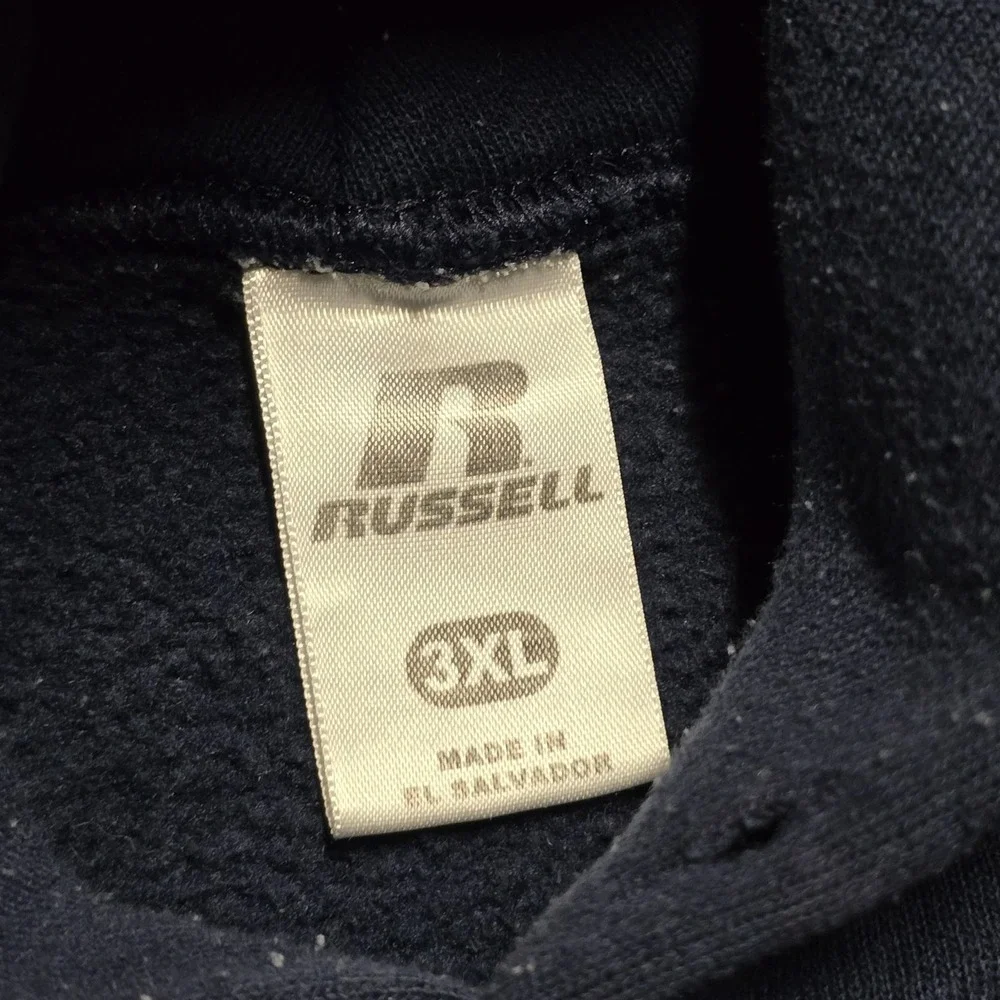 VTG‎ 90s Ole Miss Rebels Russell Athletic Hoodie Mens 3XL Navy NCAA